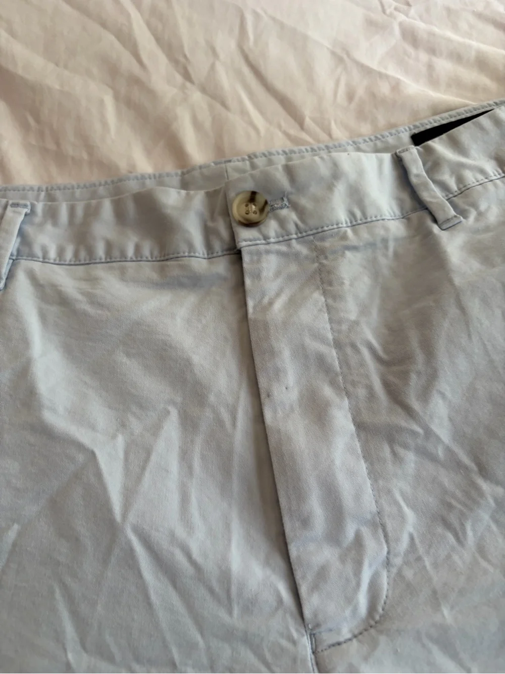 Bonobos Light Blue Flat-Front Cotton Shorts Size 38